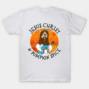 Jesus Christ and Pumpkin Spice Christian Fall Autumn T-Shirt